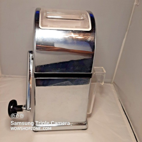 Chrome Manual Ice Crusher Stainless Steel Portable Barware Machine Grinder Mill